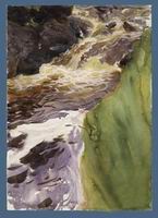 (image for) Handmade Oil painting for home canvas, oil painting framed canvas for living room John Singer Sargenti's art Rushing Water